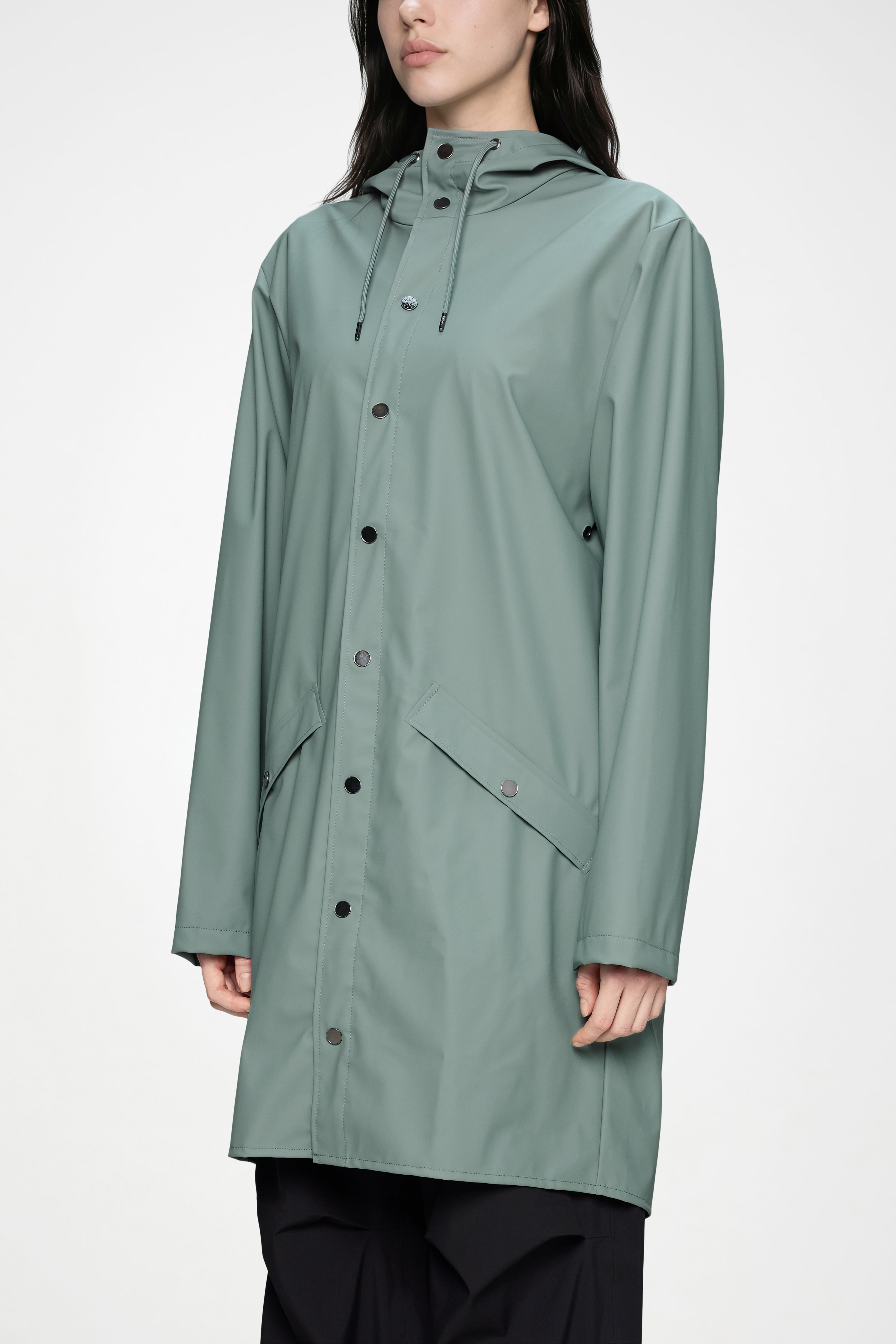 RAINS Long Jacket Sage Jacket