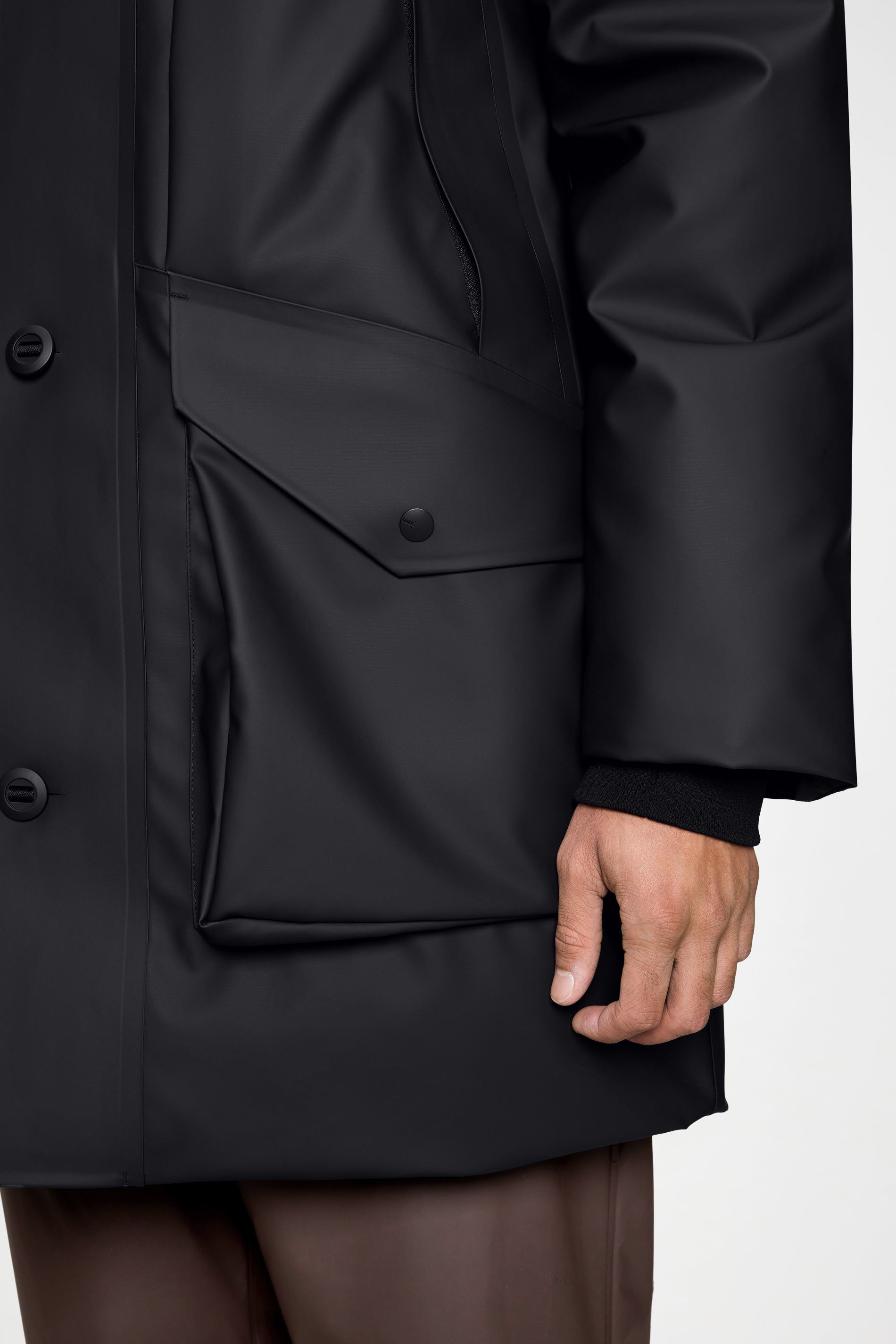 RAINS Novi Arctic Parka Black Jacket