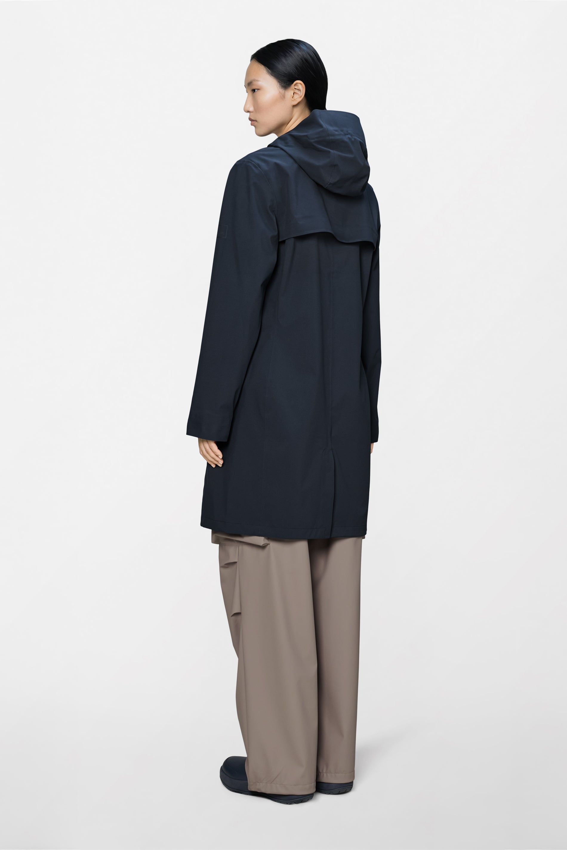RAINS Suva Hardshell Long W Jacket Navy Jacket