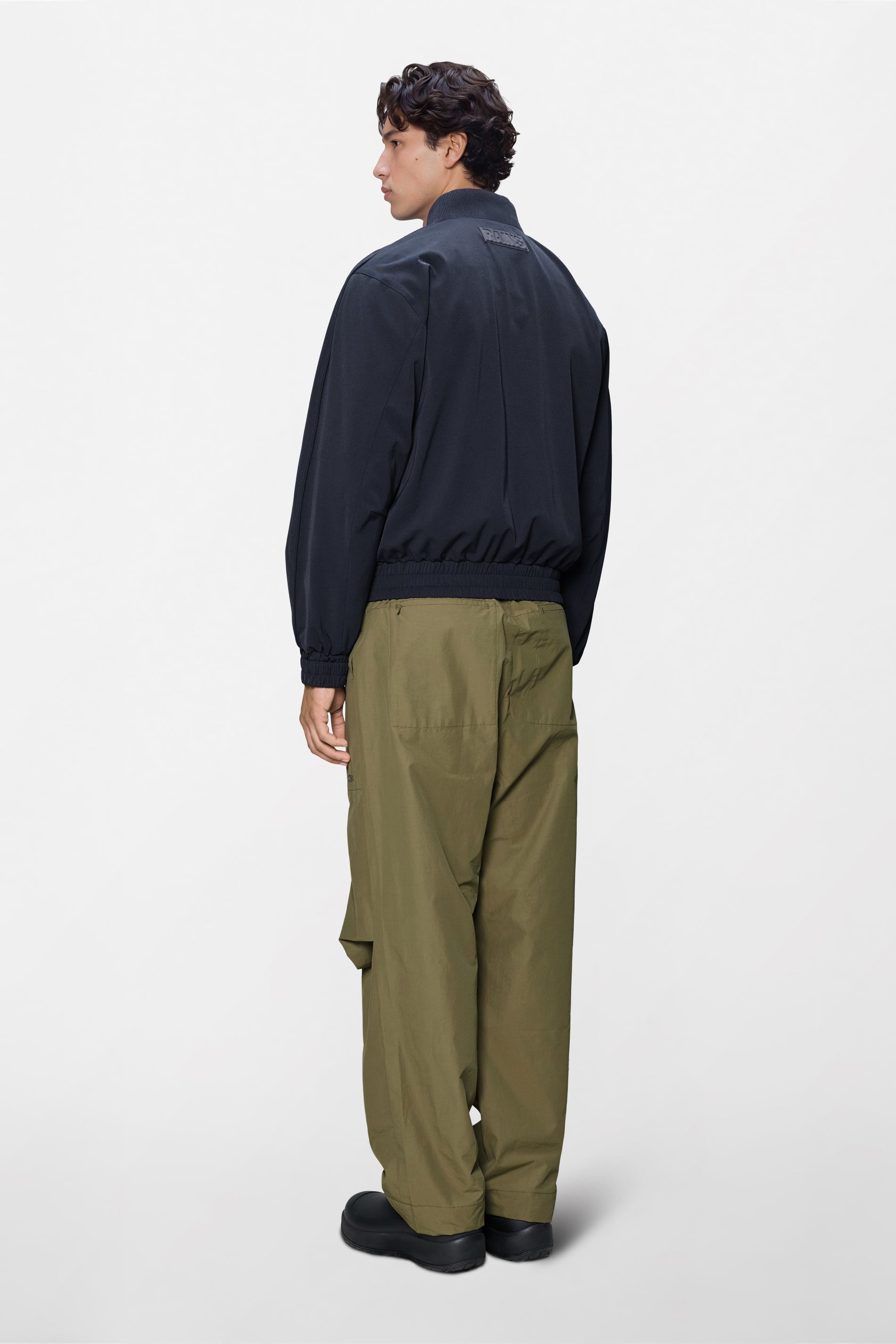 RAINS Tech Woven Bomber Jacket Navy Jacket