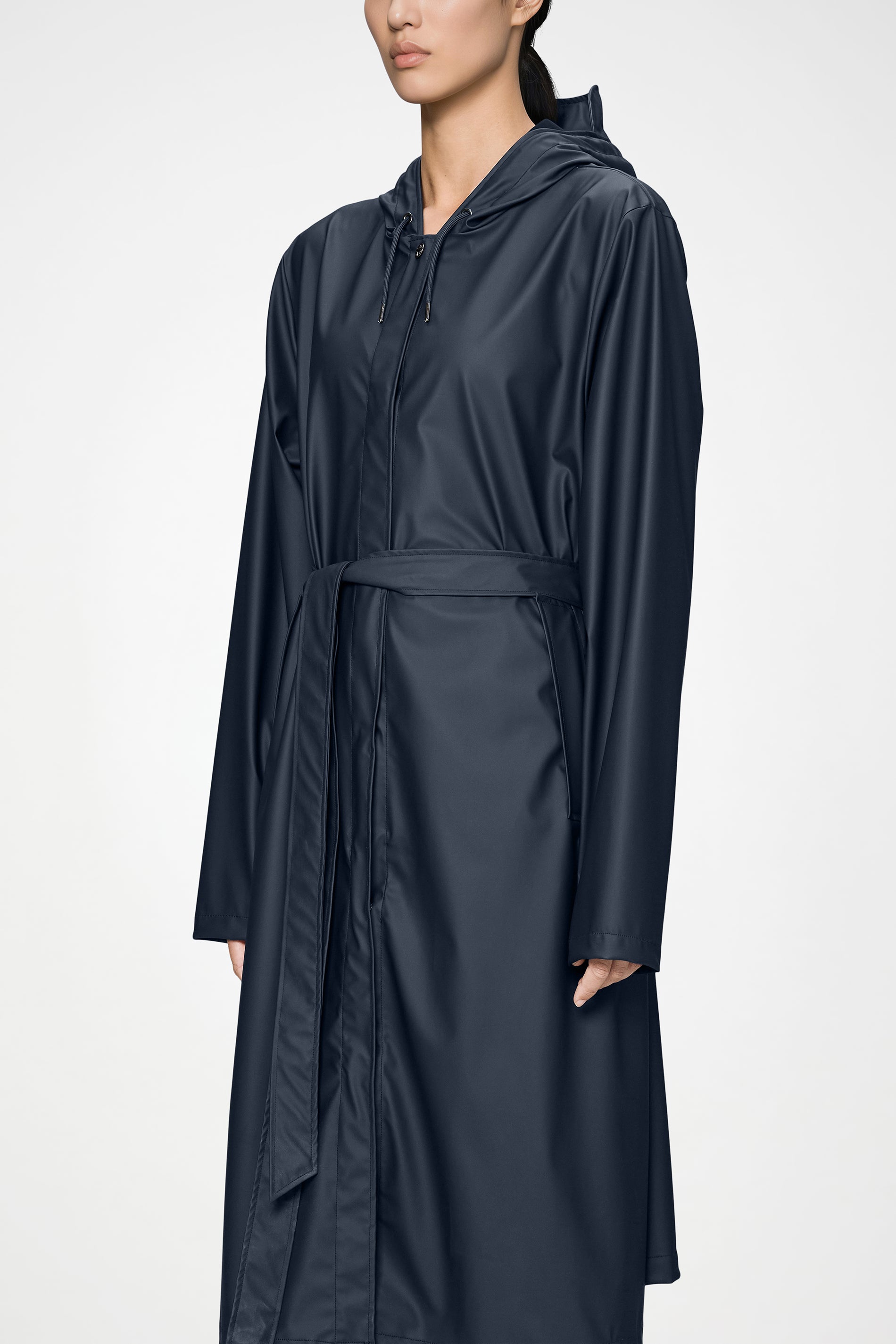 RAINS A-Line Longer W Jacket Navy Jacket
