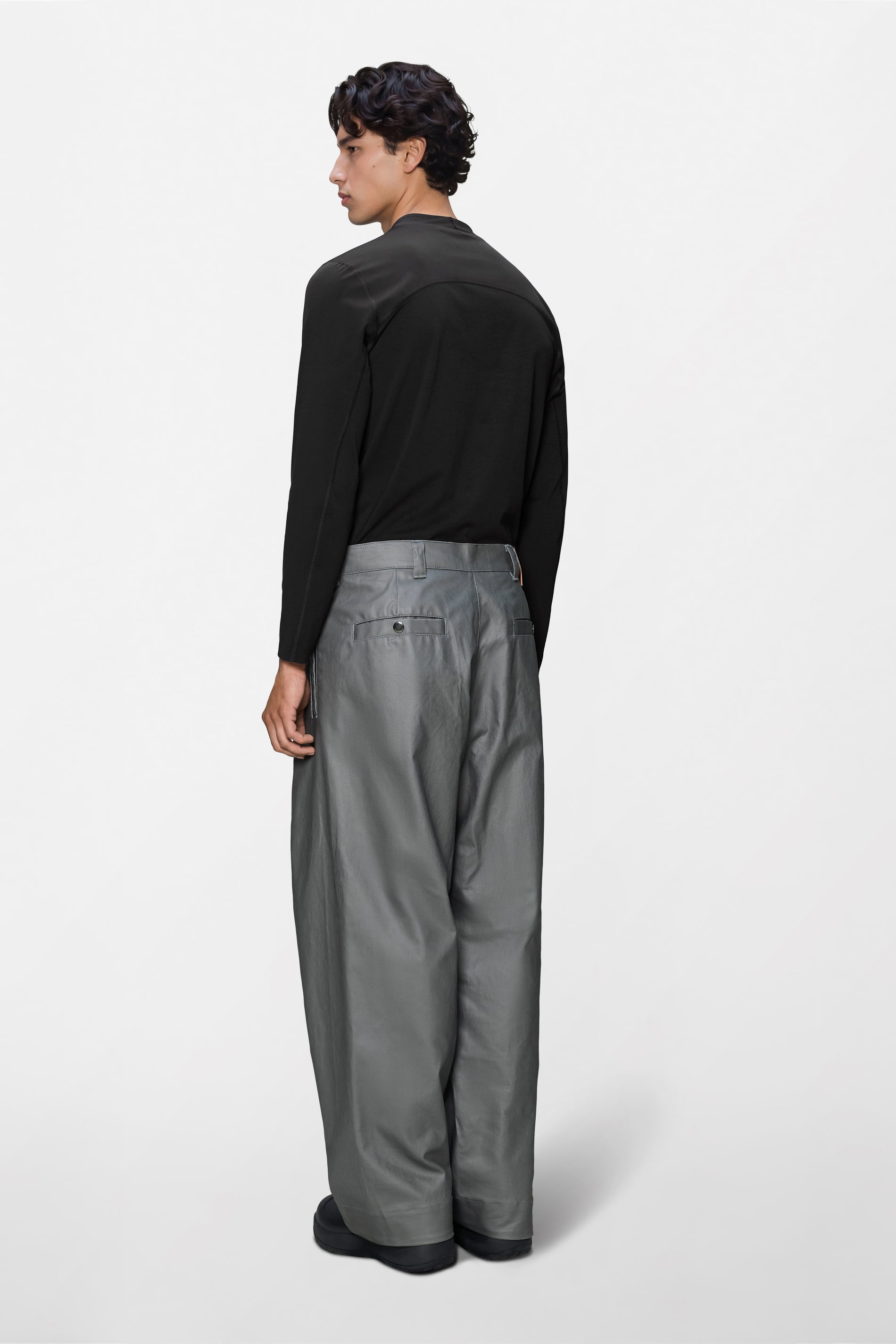 RAINS Heavy Woven Pants Wide Asphalt Pants