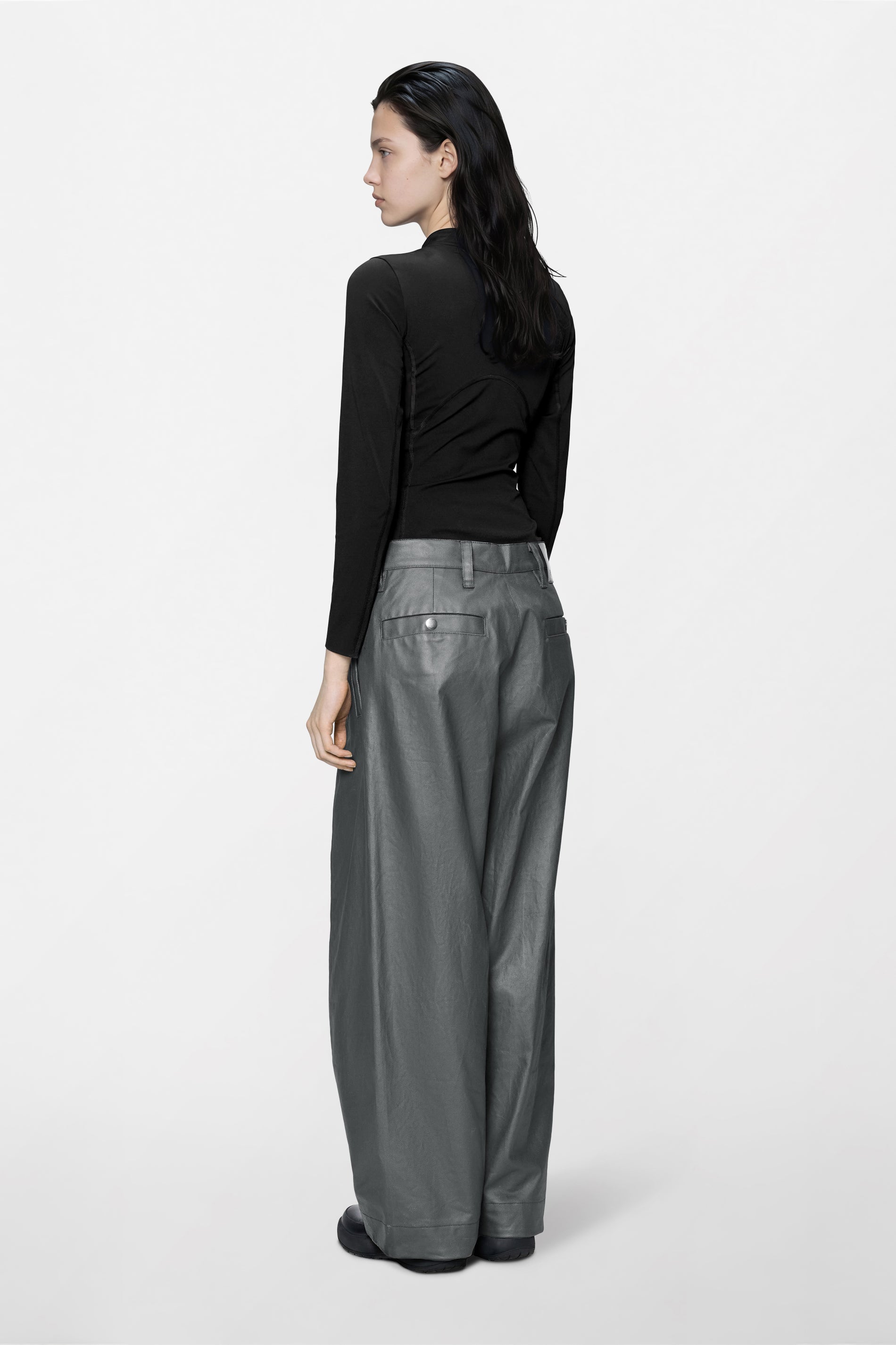 RAINS Heavy Woven Pants Wide Asphalt Pants