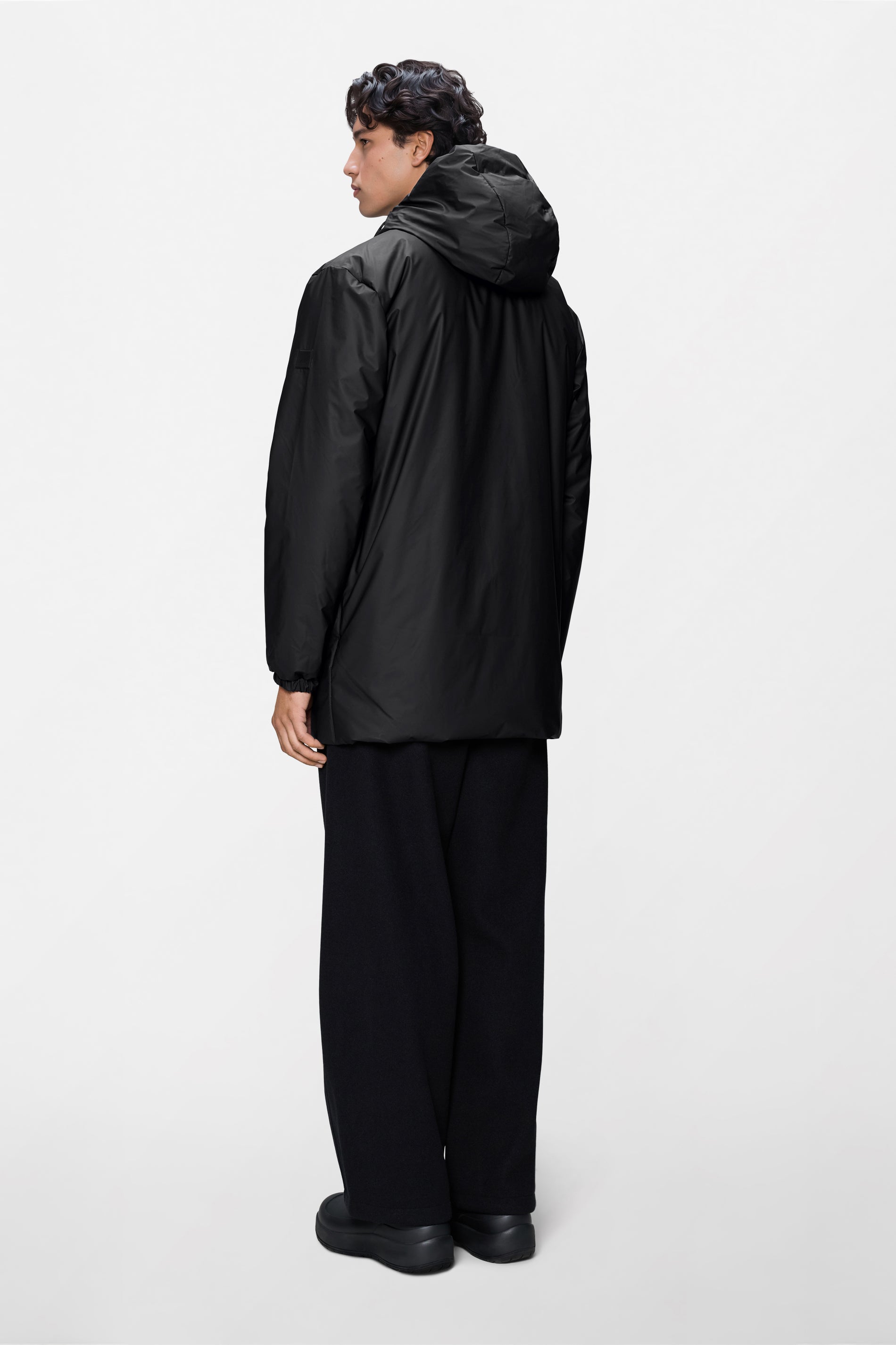 RAINS Lohja Long Insulated Jacket Black Jacket