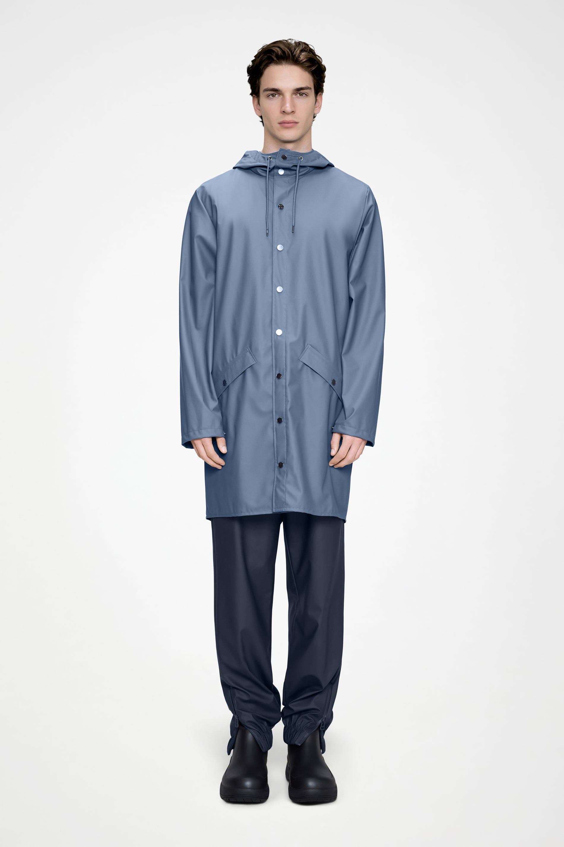 RAINS Long Jacket Blue Dusk Jacket