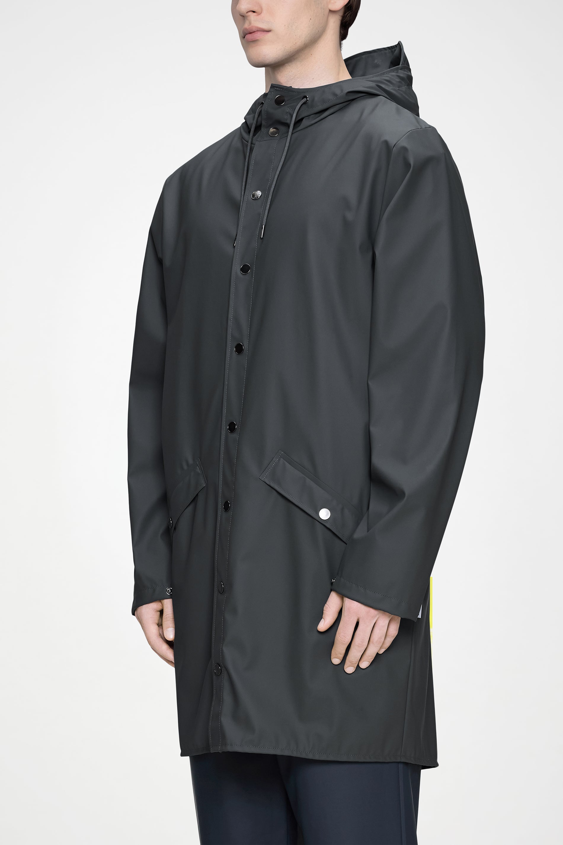 RAINS Long Jacket Dark Grey Jacket