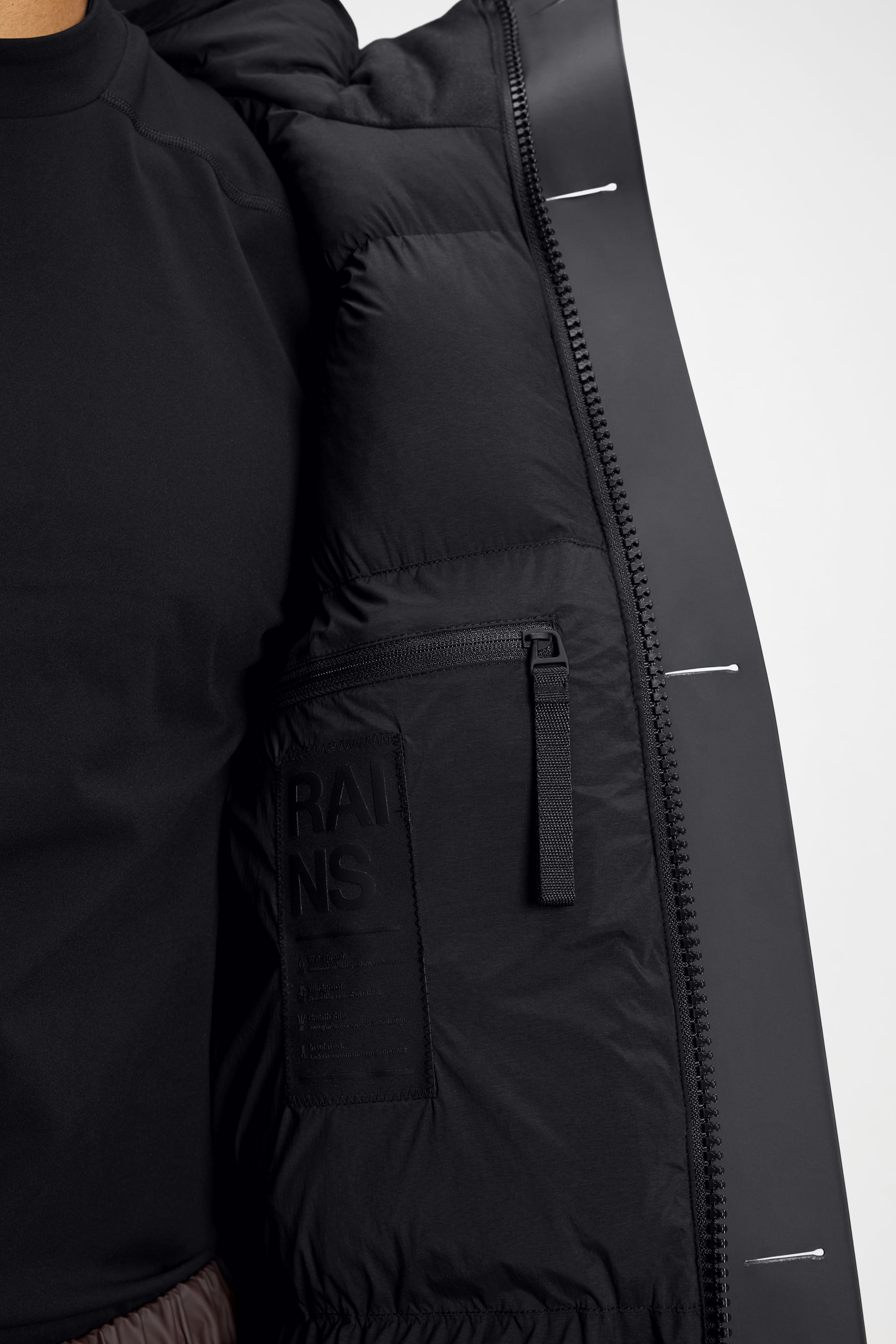 RAINS Novi Arctic Parka Black Jacket