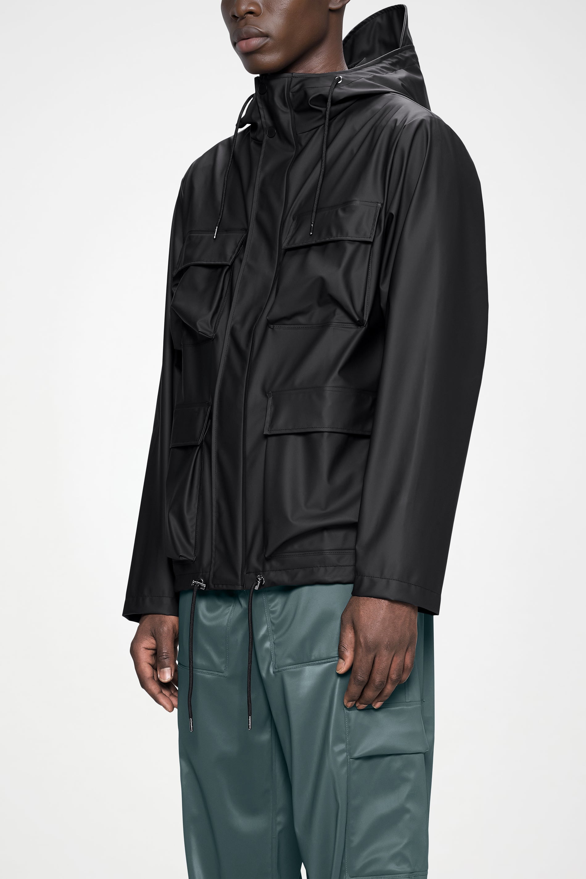 RAINS Pocket Jacket Black Jacket