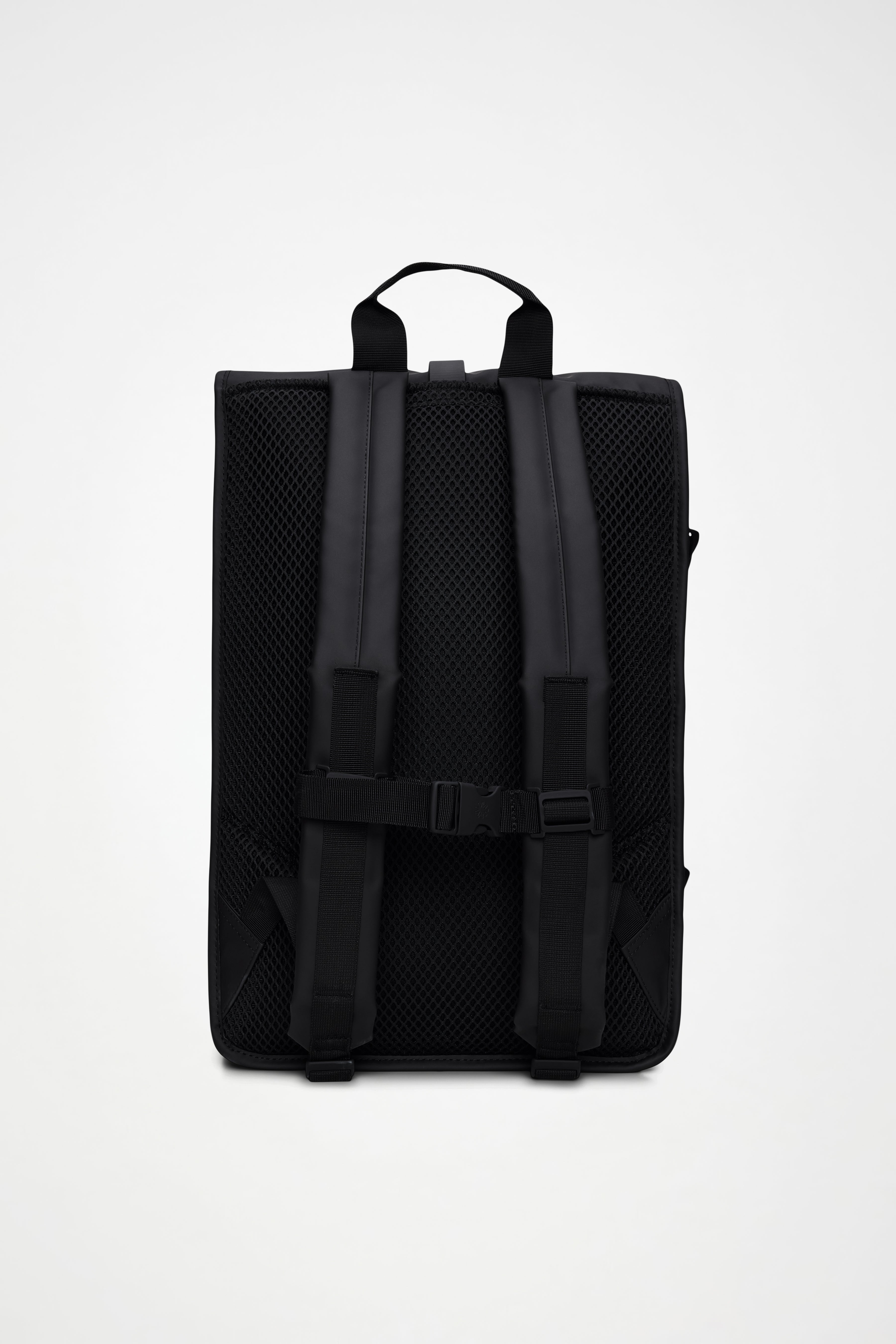 RAINS Rolltop Rucksack Large Black 28L H63 x D14 x W32 cm Backpack