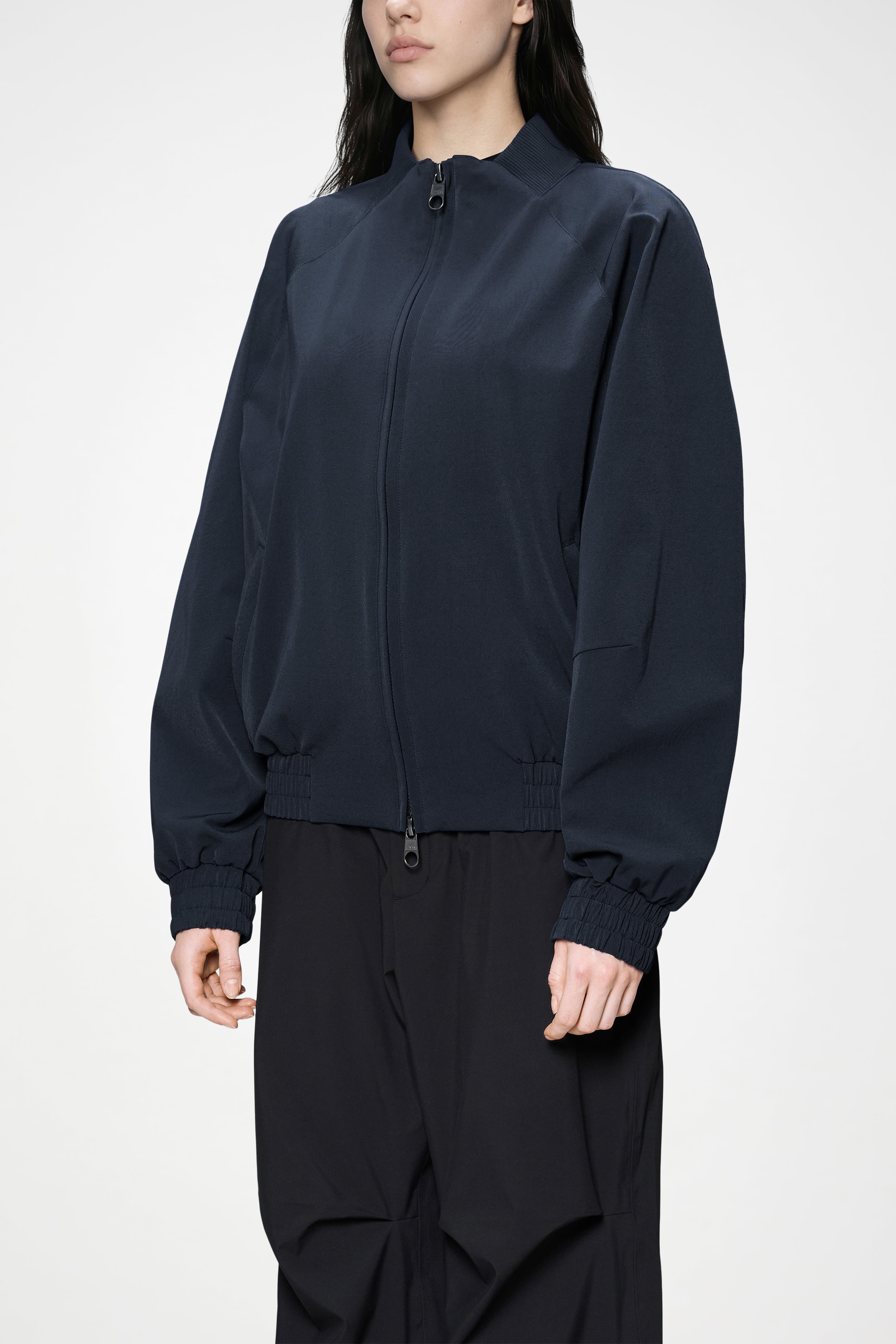 RAINS Tech Woven Bomber Jacket Navy Jacket