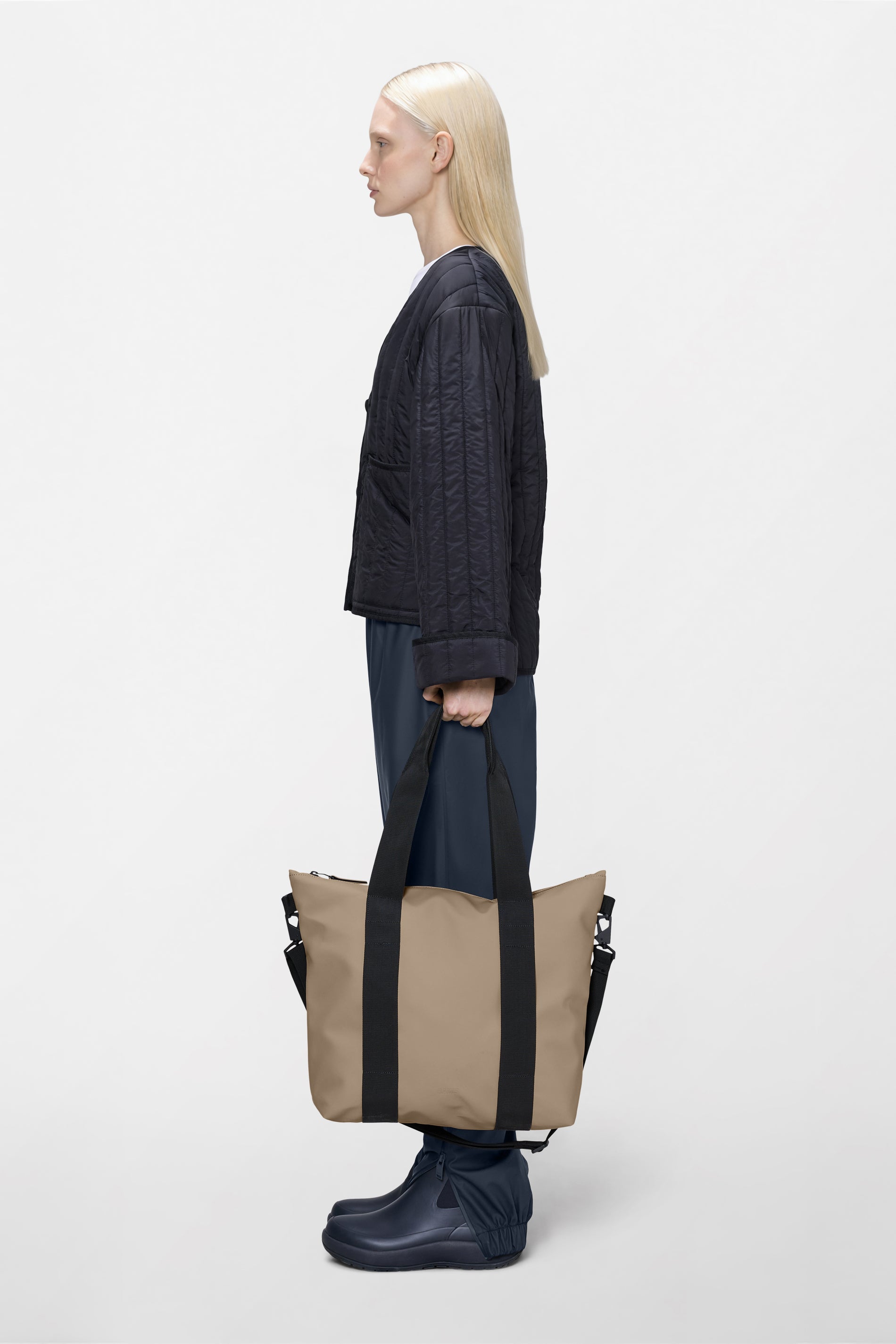 RAINS Tote Bag Mini Beige 18.50L H36 x D13 x W46 cm Tote